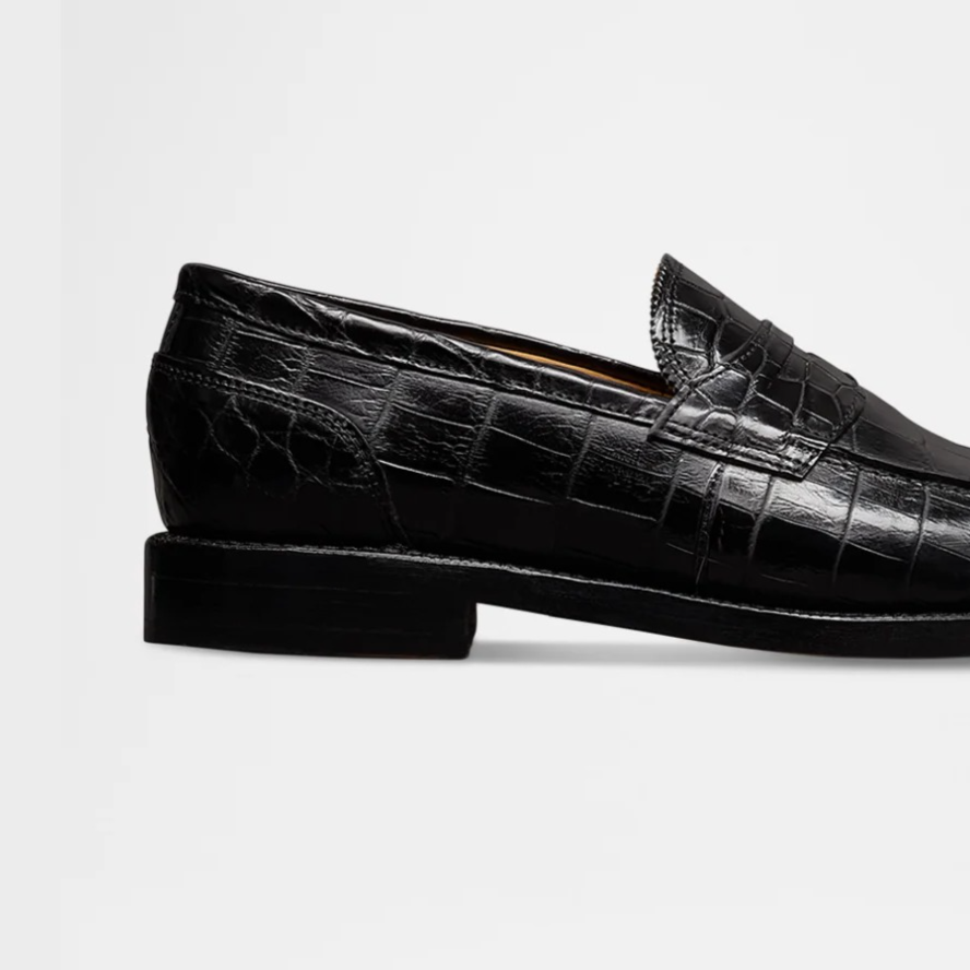 Allen Edmonds Reserve Men's Miller Reserve Croc-Embossed Leather Penny Loafers