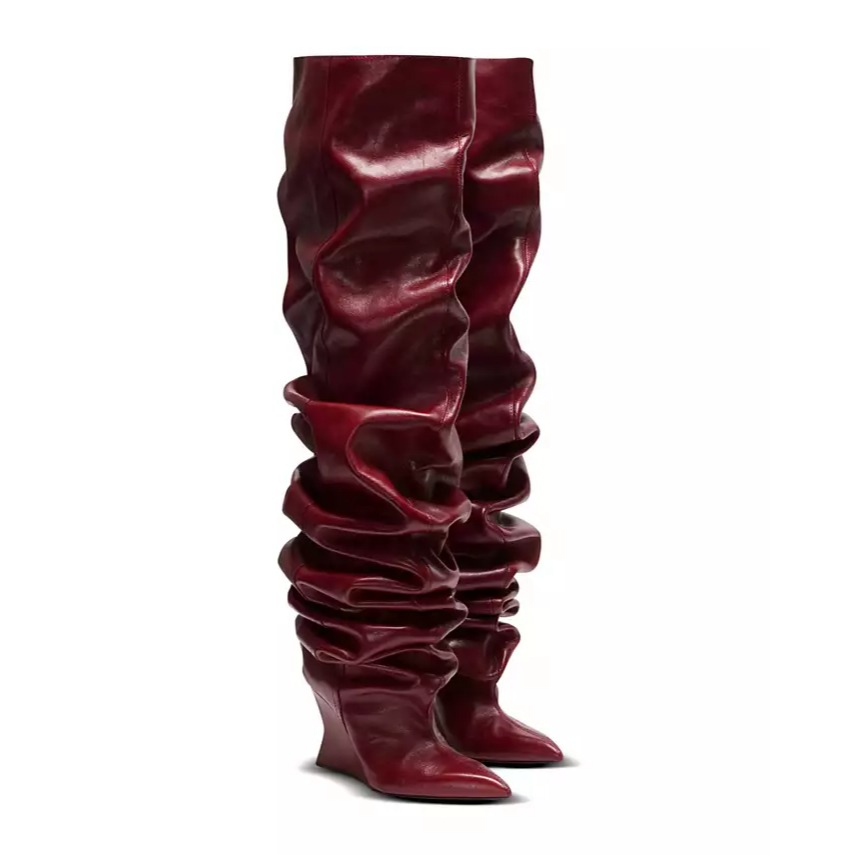 BALMAIN Women's Wedge Thigh-High Boot's 