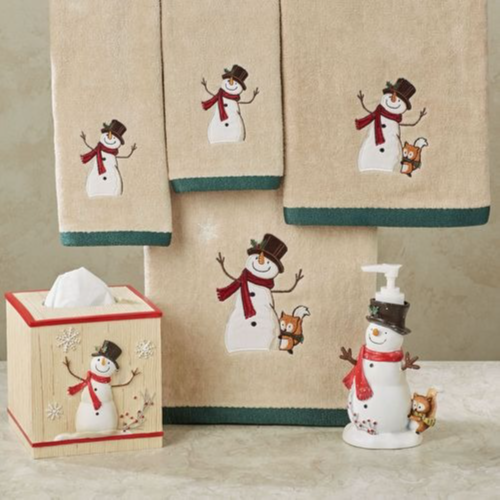 Friends Gather Snowman Bath Accessories