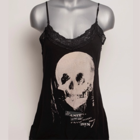 7 Deadly Sins Lace/Adjustable Strap Tank Top 