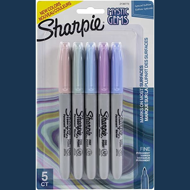 SHARPIE Permanent Markers, Mystic Gem Special Edition, Fine Point, Assorted Colors, 5 Count, 2136773 : Amazon.ca: Office Products