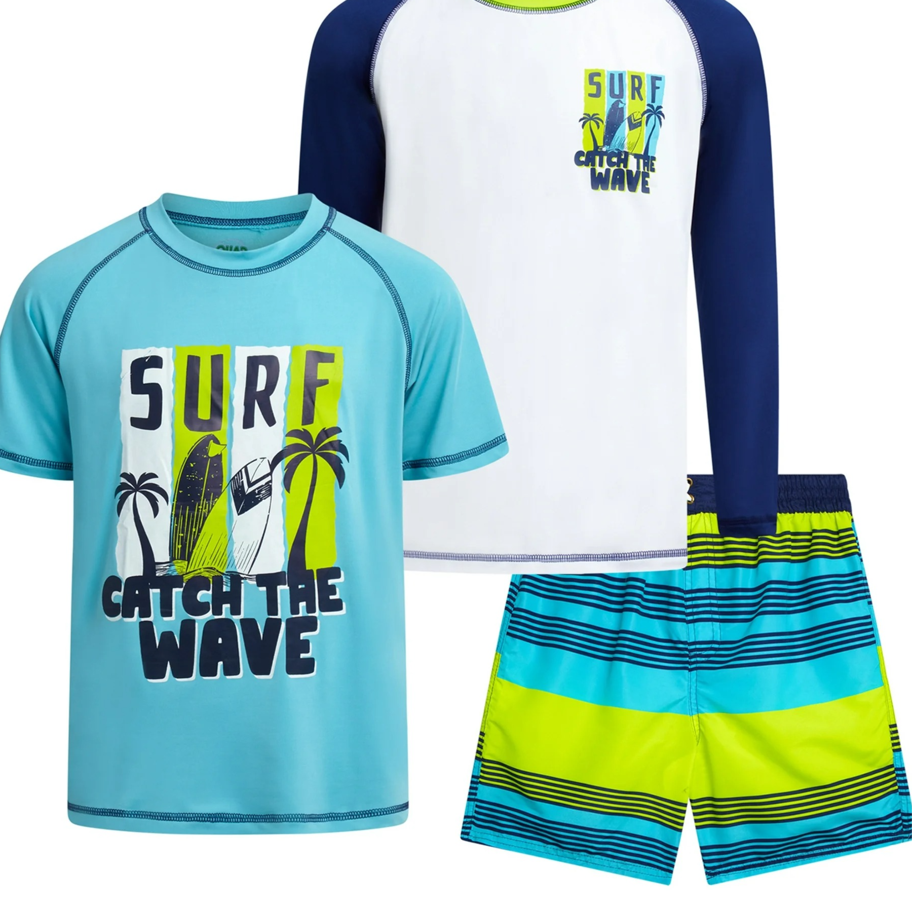 Boys' Rash Guard Set - 3 Piece 