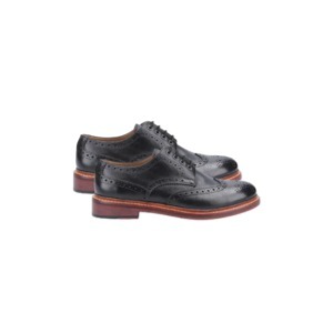 Cotswold Black Quenington Leather Goodyear Welt Lace Up Shoes