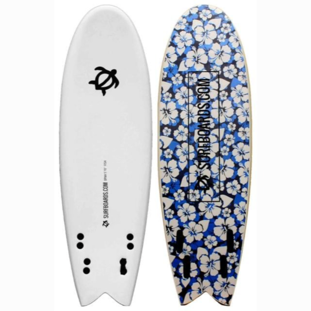 Opah 5'10" Fish Surfboard - Blue Hibiscus