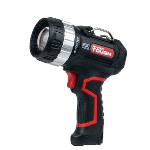 Hyper Tough Rechargeable LED Spotlight 1400 Lumens Focusing Long-Throw with 3 Setting USB-C Battery Indicator