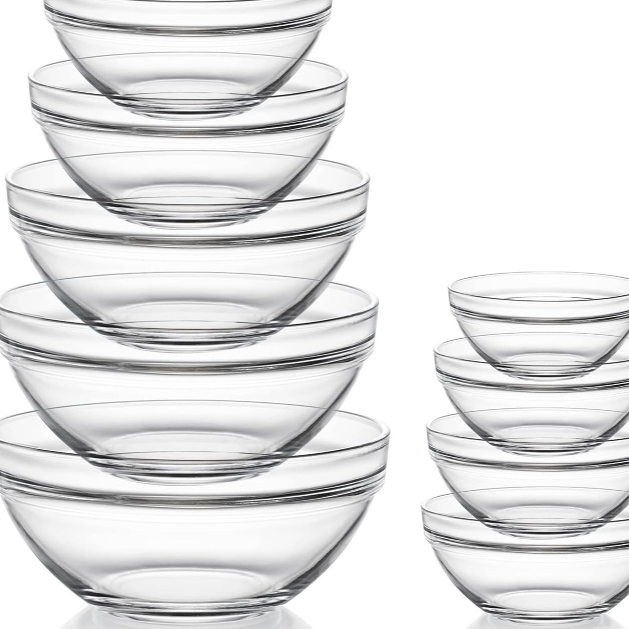 Sweejar Glass Mixing Bowls Set(set of 9),Nesting Bowls 