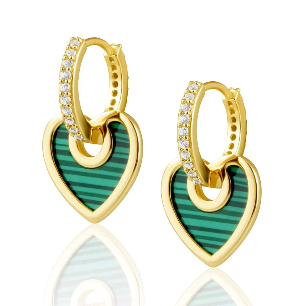 Lucky Heart Huggie Earrings