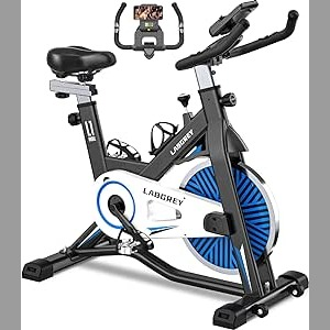 LABGREY Exercise Bike Indoor Cycling Bike Stationary Cycle Bike with Heart Rate Sensor & Comfortable Seat Cushion, Quiet Fitness Bike for Home Cardio Workout : Amazon.co.uk: Sports & Outdoors