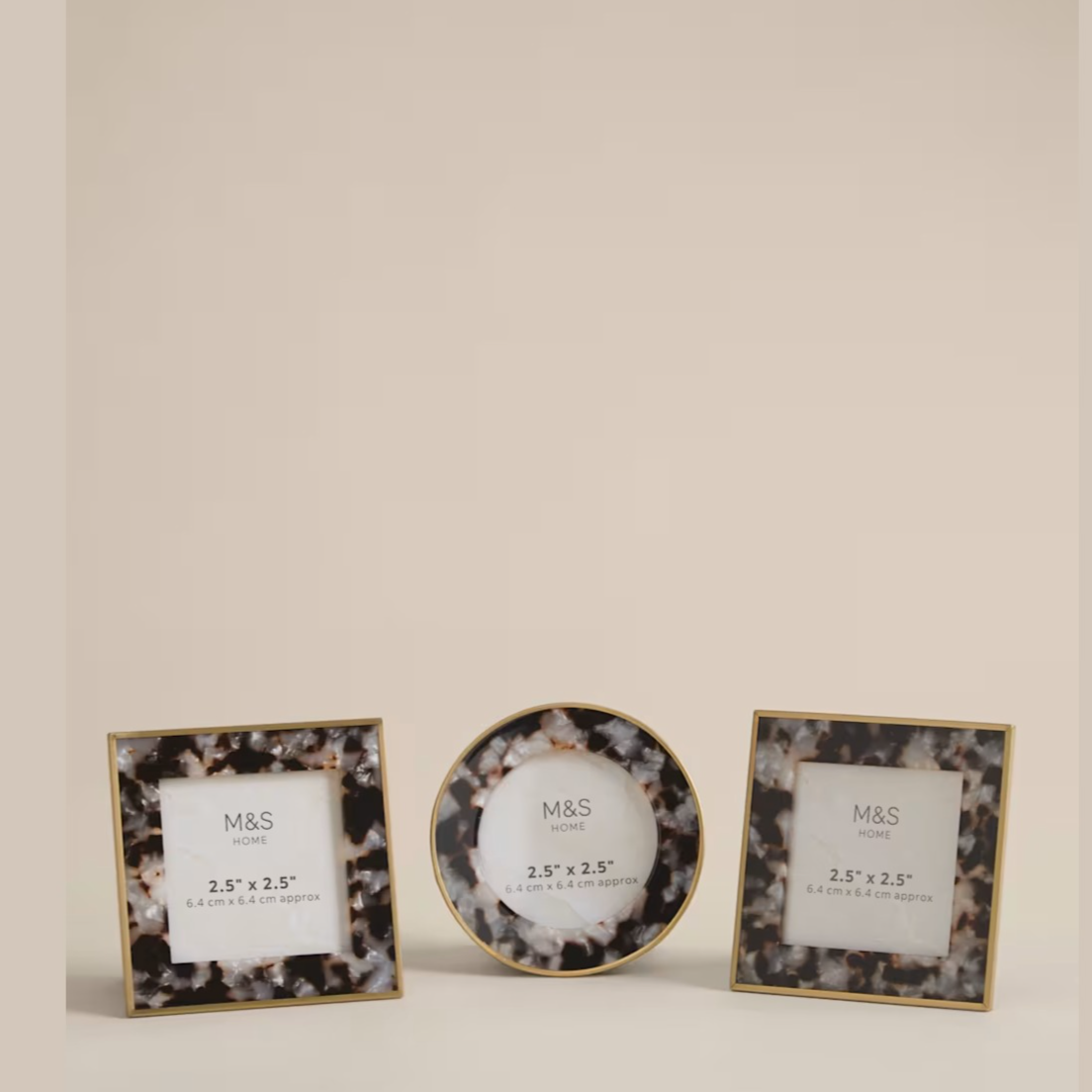Set of 3 Tortoise Shell Photo Frames