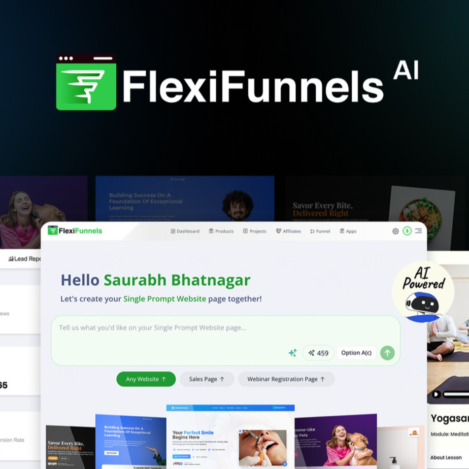FlexiFunnels - Create AI websites, funnels and courses | AppSumo
