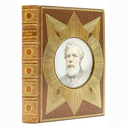 A Superb “Cosway” Binding: “A Selection from the Works of Robert Browning” Incorporating a Fine Watercolor Miniature of the Author on Ivory by C. B. Currie by Browning, Robert: Near Fine Hardcover (1865) 1st Edition Thus, Signed by Illustrator(s)