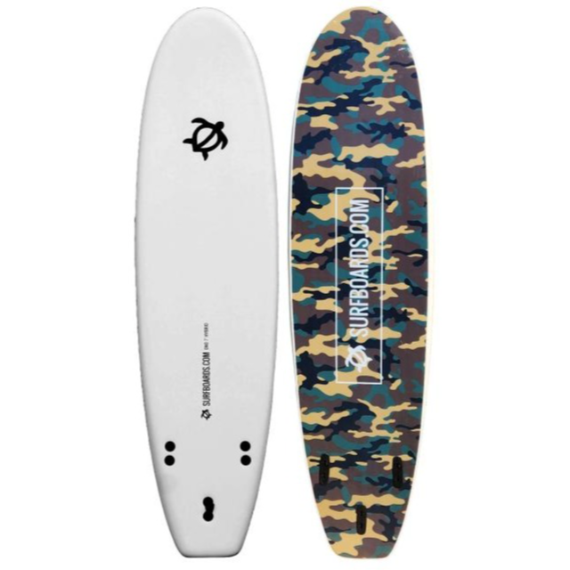 Ono 7' Hybrid Surfboard - Green Camo