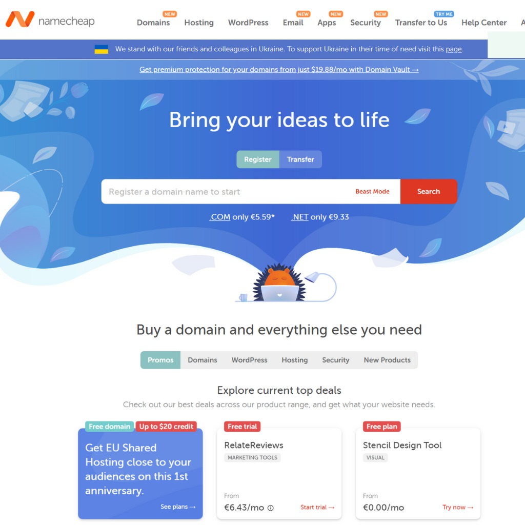 Namecheap - Buy cheap domain names and enjoy 24/7 support