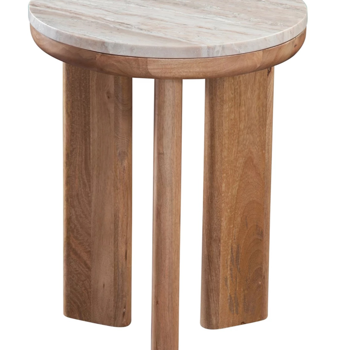 Layla 22" Round Toronto Marble Top End Table