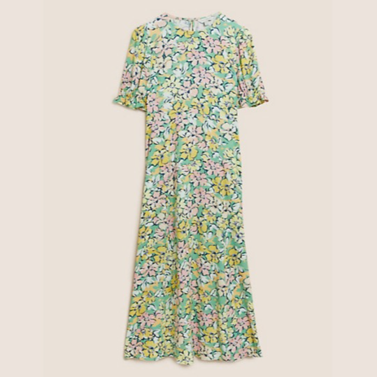 Floral Round Neck Dress