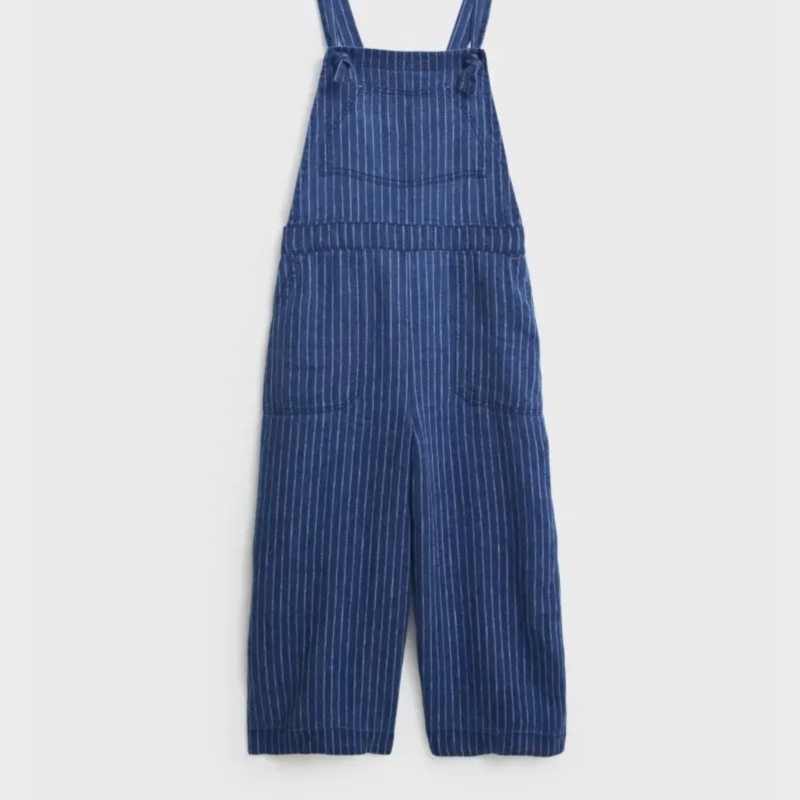 Debbie Linen Dungaree (Blue Mlt) | White Stuff