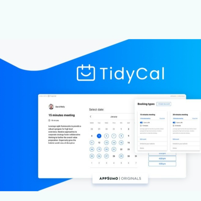TidyCal - Agenda tus citas online | AppSumo