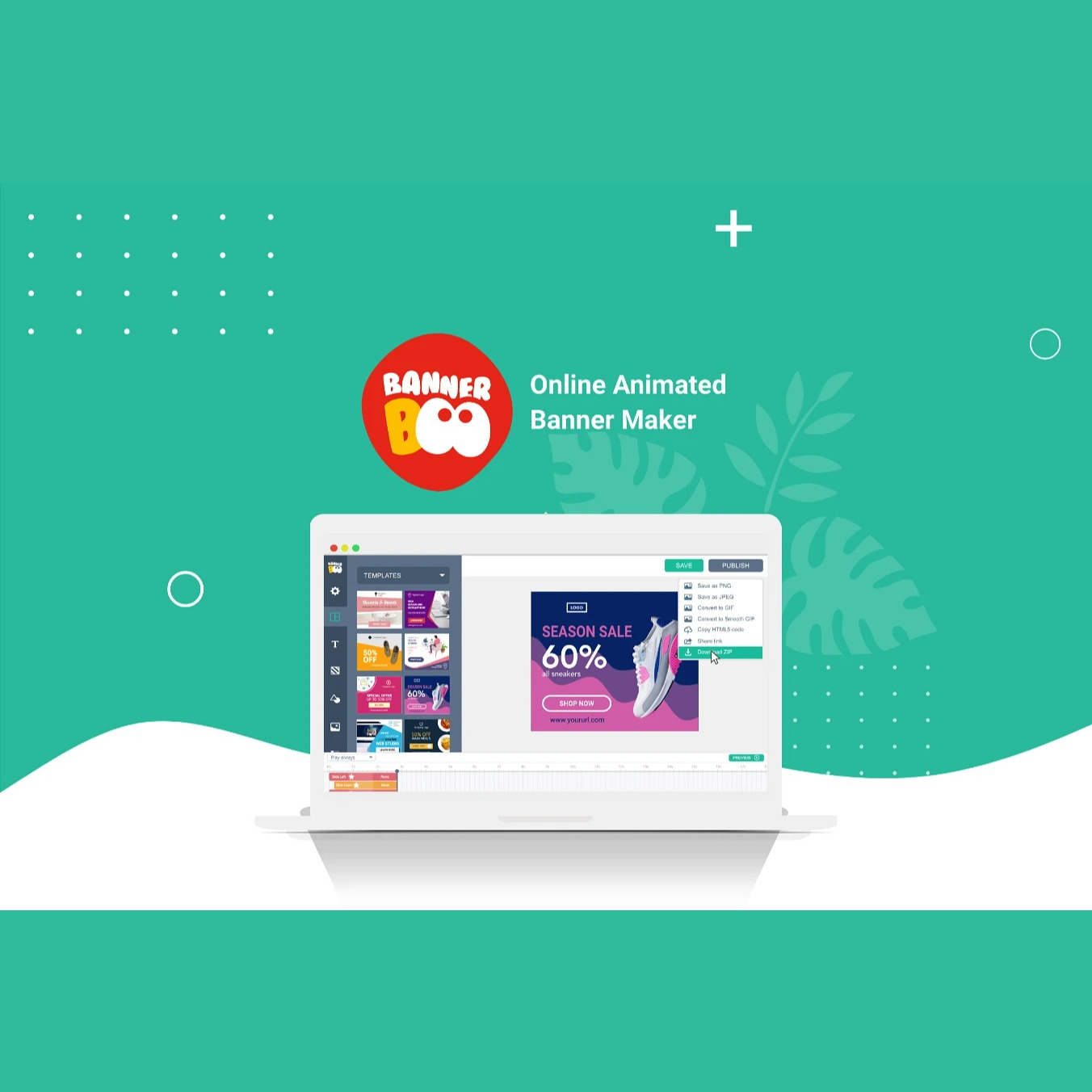BannerBoo Lifetime deal Build animated ads for marketing campaigns and social media in minutes—without coding