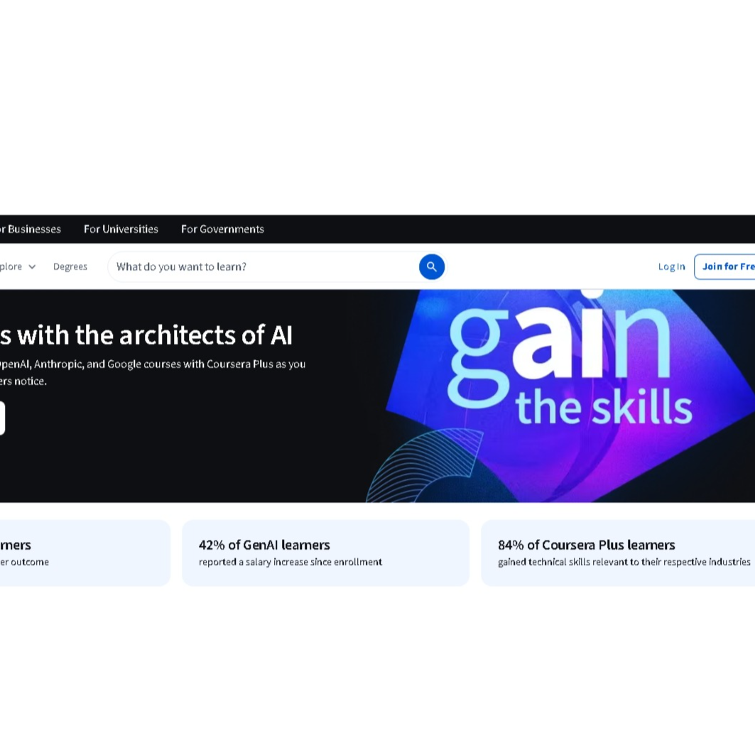 COURSERA - Build skills with the architects of AI