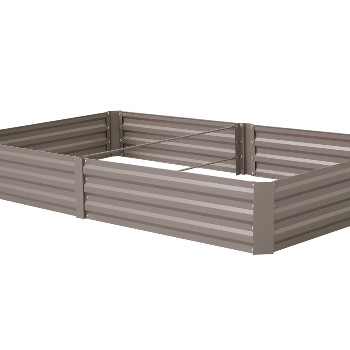 ONCEMORE Metal Raised Garden Beds Square Planter Box Steel Herb for Vegetable Flower Bed(Grey,8 x4 x1 FT)