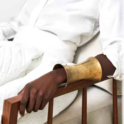 Large Gold Plated Cuff Bracelet