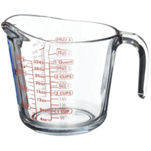 Anchor Hocking Glass Measuring Cup, 32 Oz, Clear: Home & Kitchen