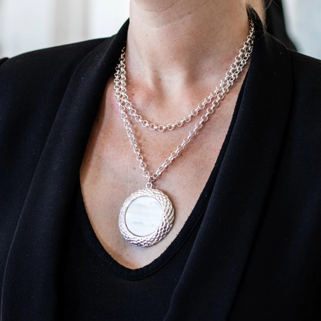 Mother Of Pearl Pendant Necklace