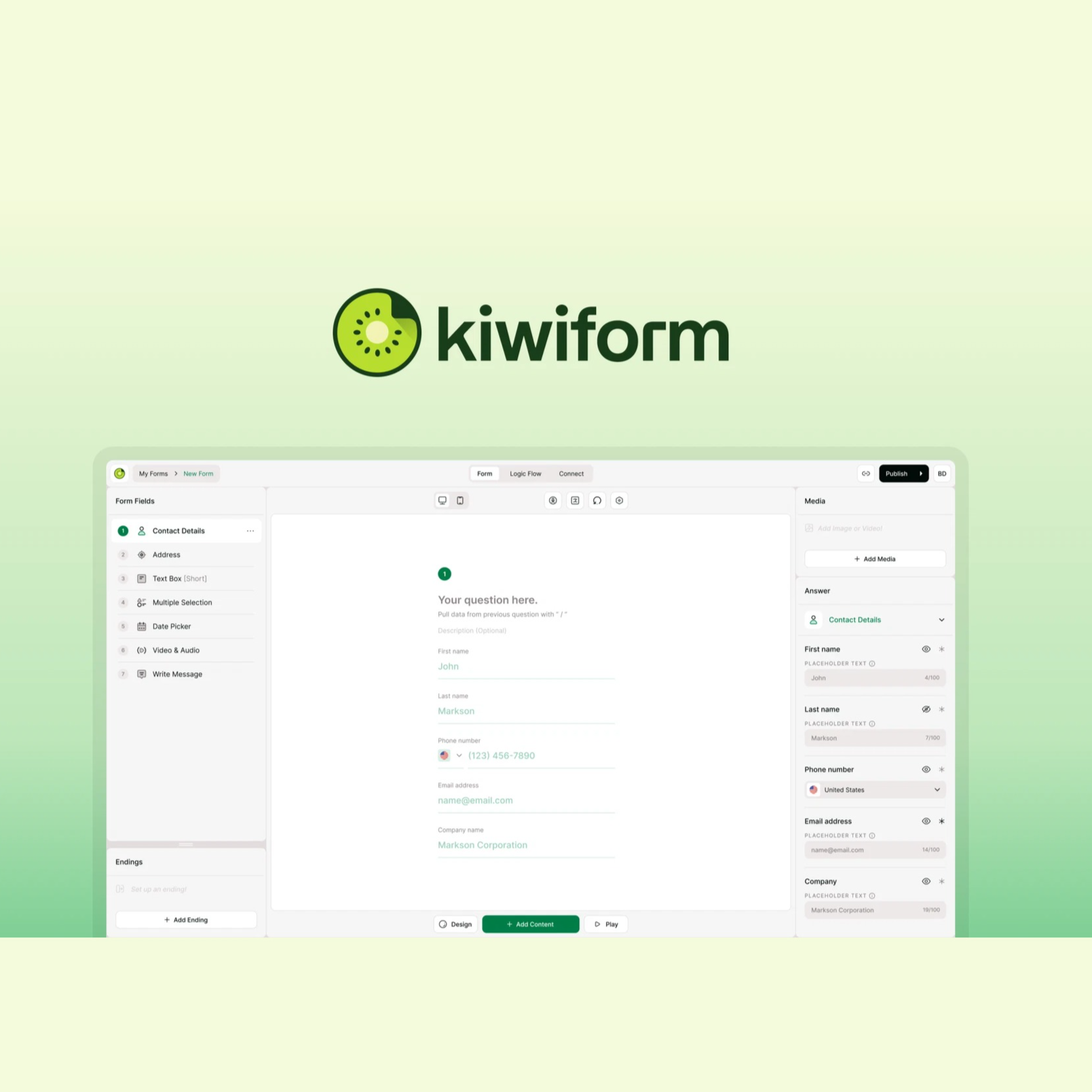 Kiwiform | Unlimited Forms, No Response Caps
