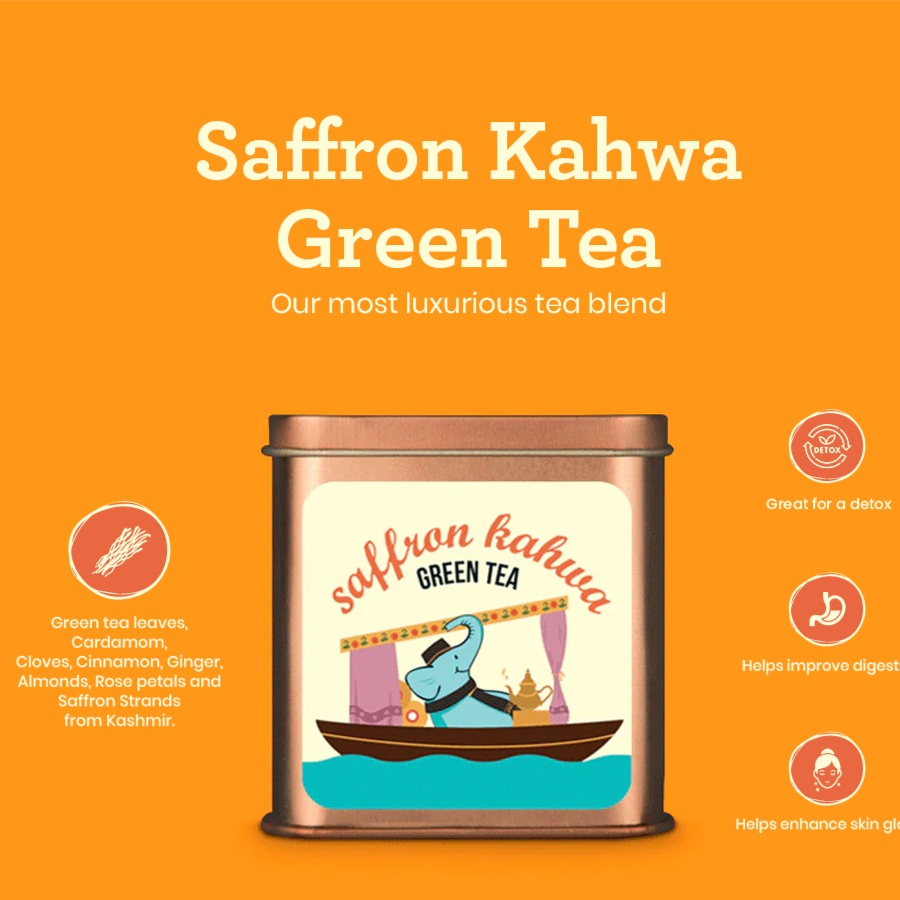Saffron Kahwa Green Tea